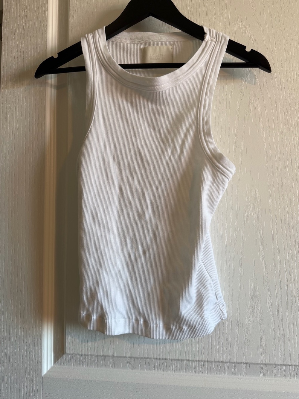 Citizens Of Humanity White Ribbed Crewneck Tank